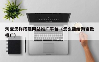 铜陵淘宝怎样搭建网站推广平台（怎么能给淘宝做推广）
